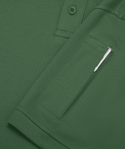 Men's Solid Color Button Up Polo Shirt