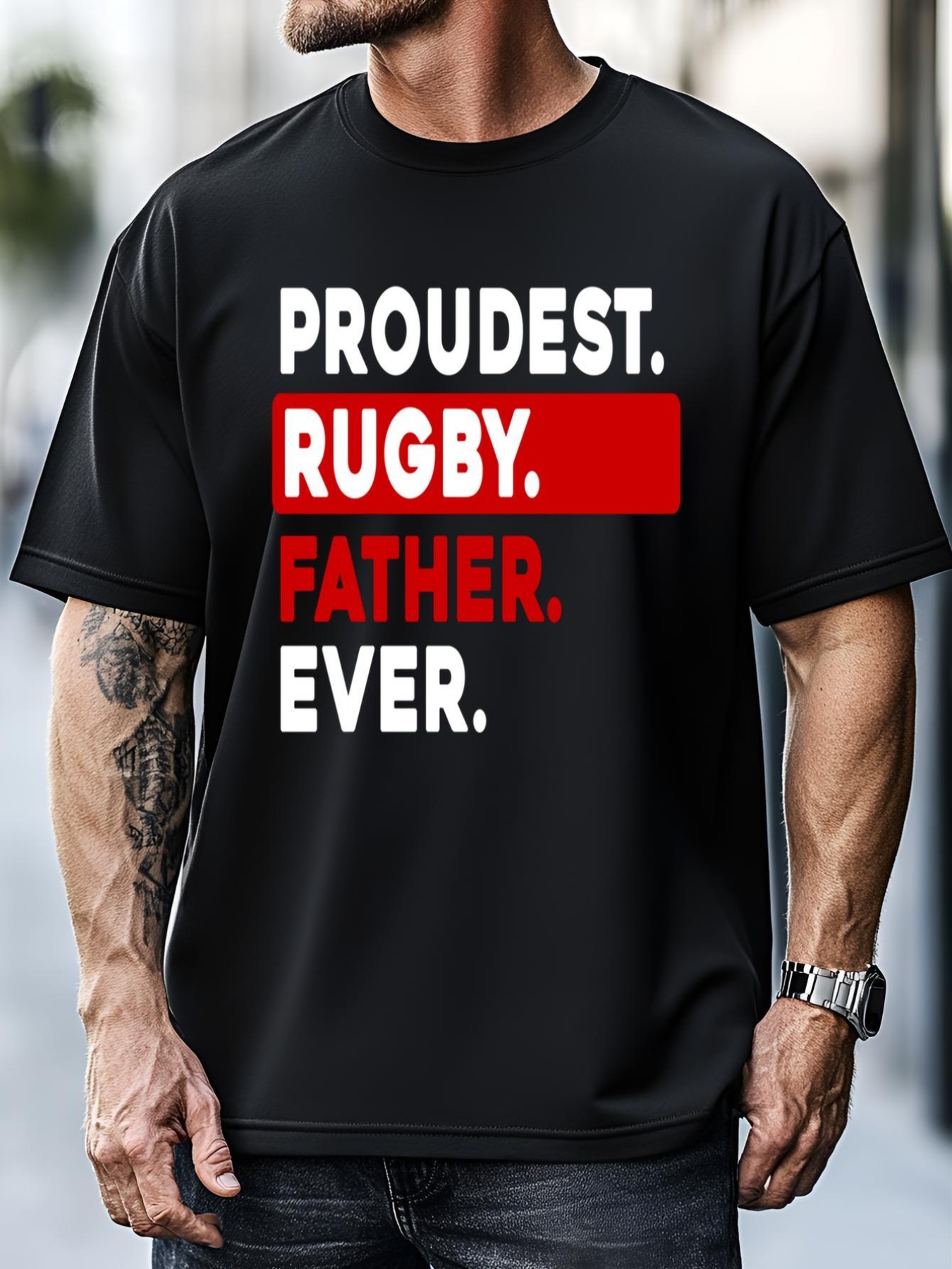 Unisex Proudest Rugby Father Ever Gift T-Shirt