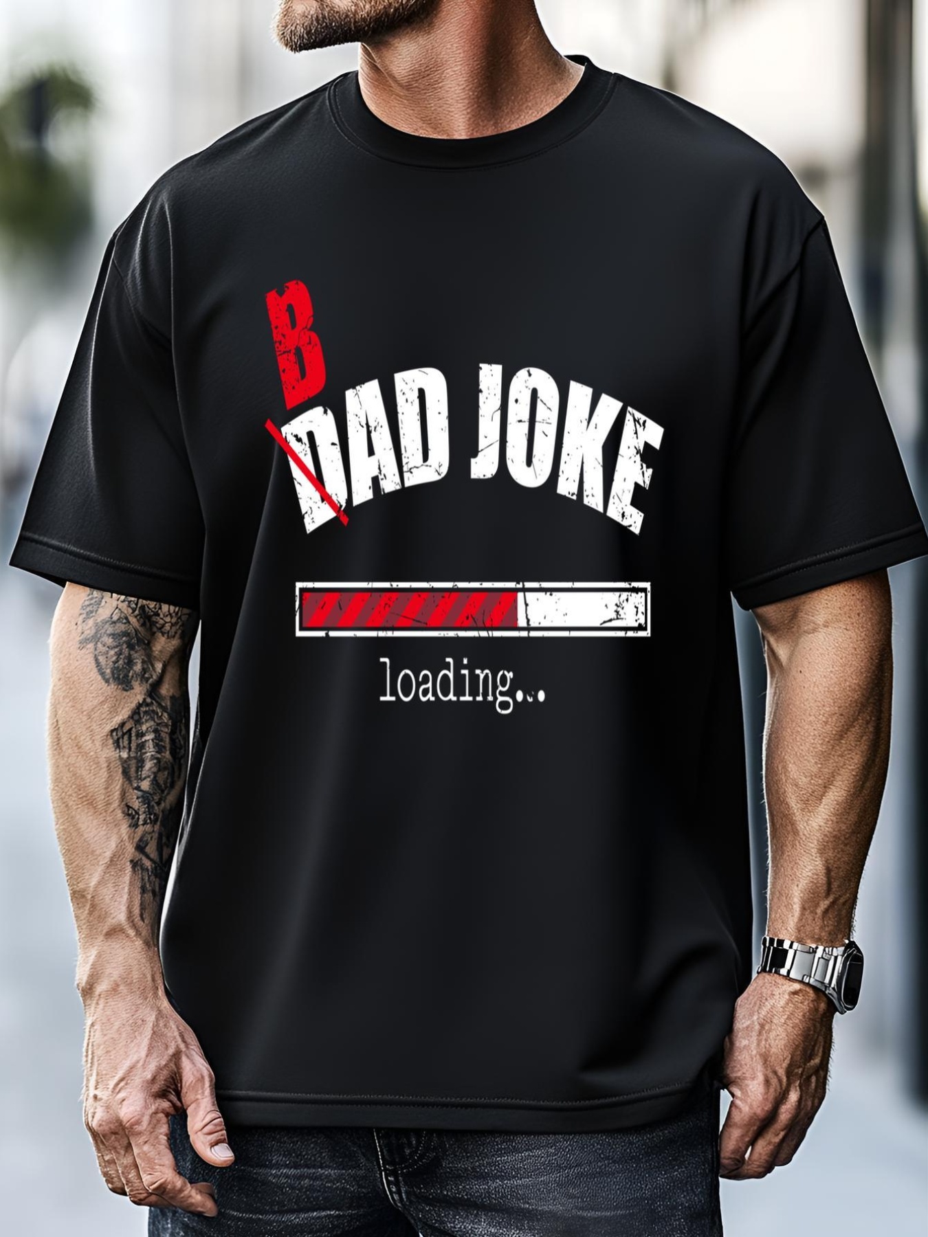 Unisex Vintage Dad Jokes Cool Gift Bad Joke Loading Father Dad Gift T-Shirt
