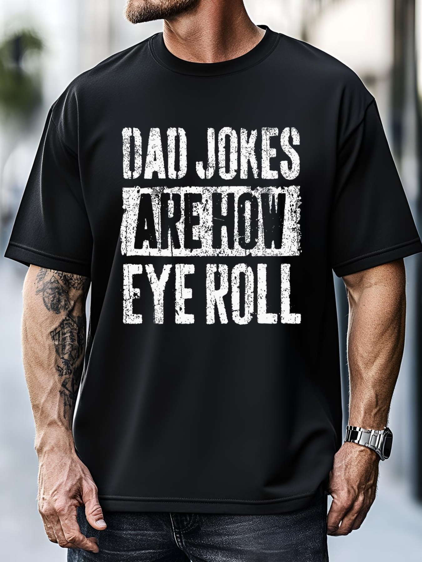 Unisex Dad Jokes Are How Eye Roll Gift Funny Fathers Day T-Shirt