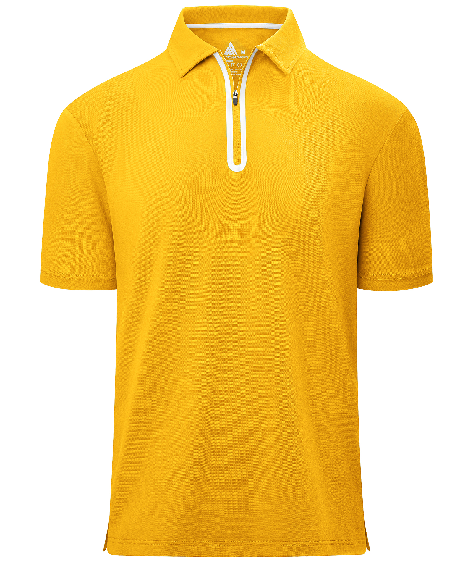 Men's 1/4 Zipper Solid Color Golf Polo Shirt