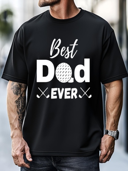 Unisex Father's Day Best Dad Golf Clubs Golf Balls Fathers Gift For Dad T-Shirt