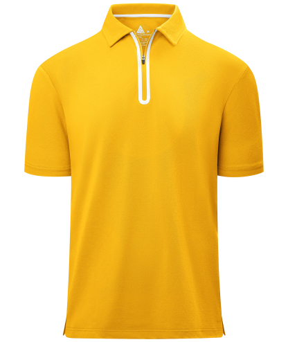 Men's 1/4 Zipper Solid Color Golf Polo Shirt