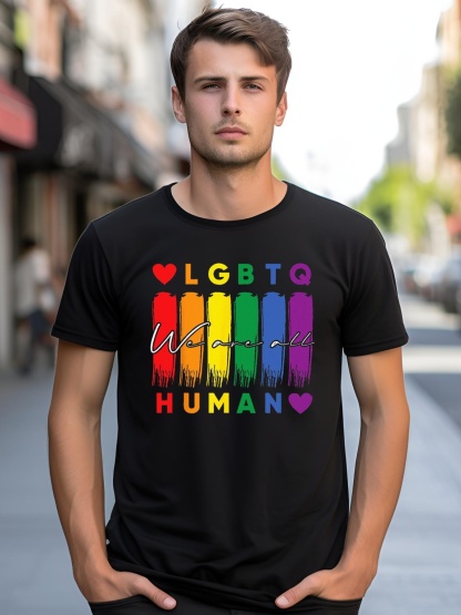 Unisex Human LGBTQ Pride Month Rainbow shirt  Graphic Tee