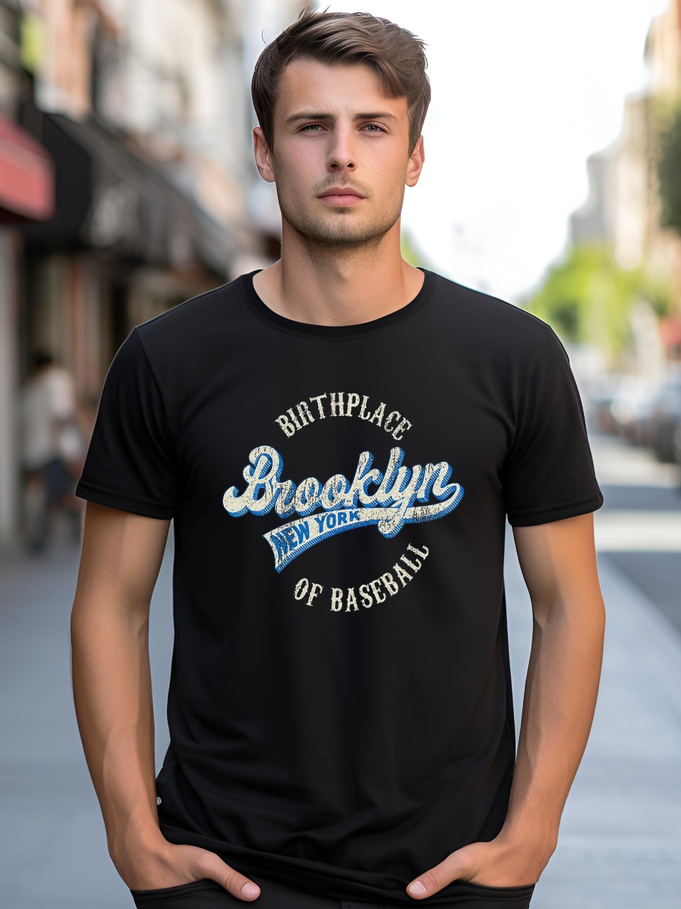 Unisex Baseball Vintage Style Brooklyn For Men &amp; Women shirt  Graphic Tee