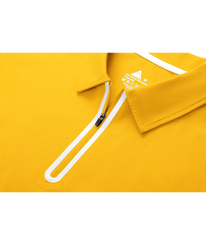 Men's 1/4 Zipper Solid Color Golf Polo Shirt