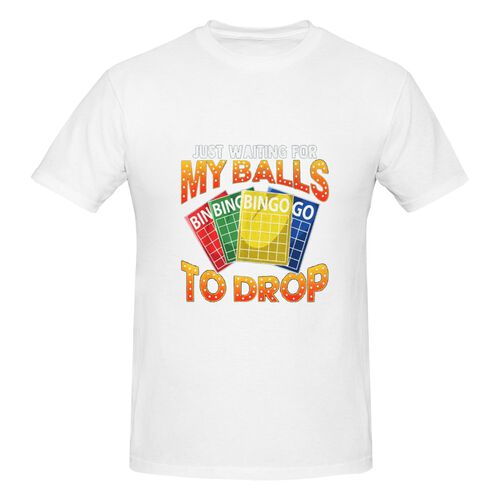 Men's Just Waiting For my Balls To Drop 100% Cotton T-Shirt-pod4team