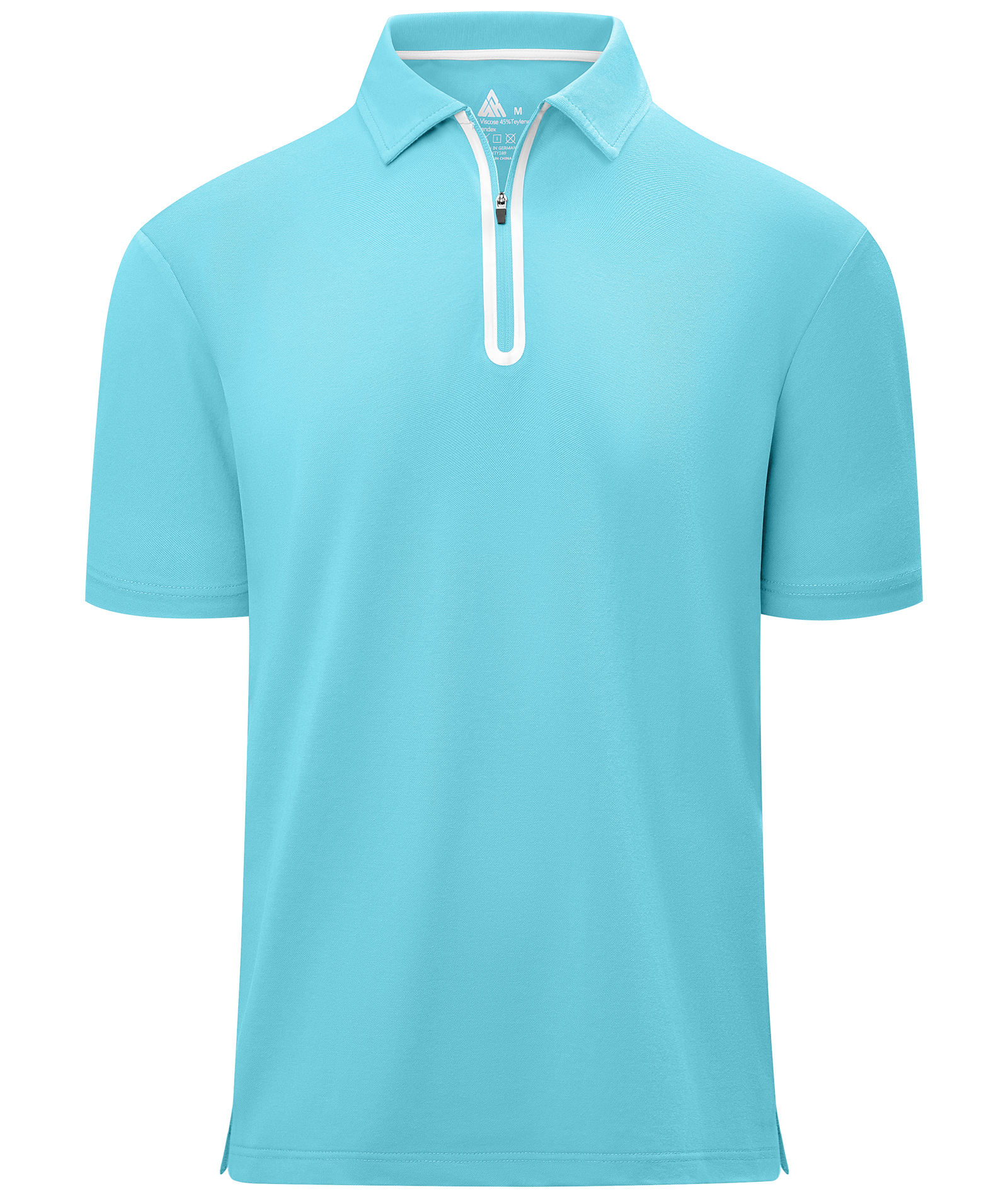Men's 1/4 Zipper Solid Color Golf Polo Shirt