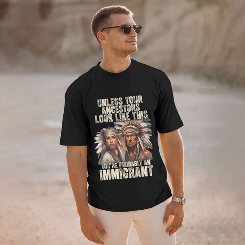 Men's Unless Your Ancestors Look Like This 100% Cotton T-Shirt-pod4team