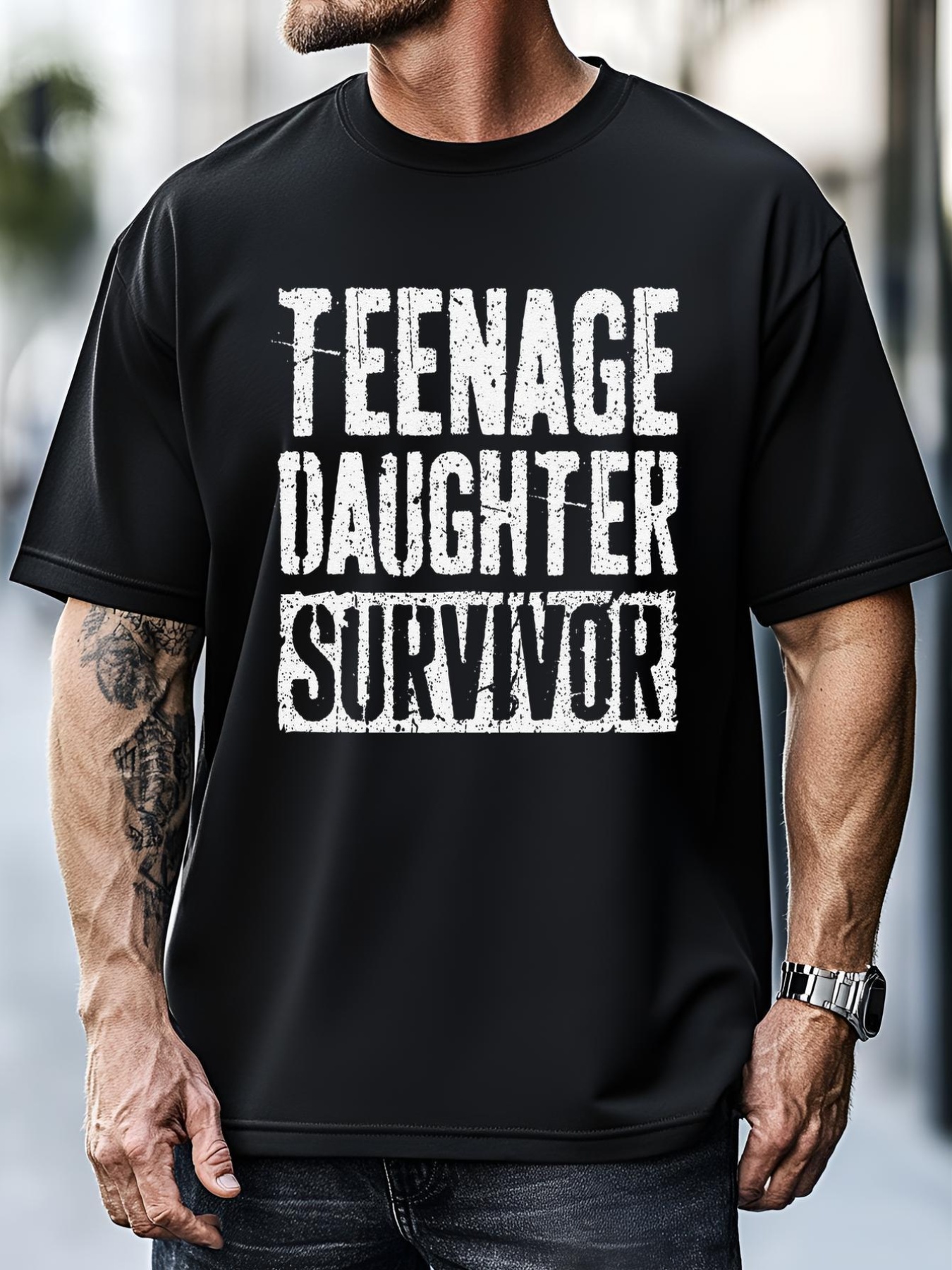 Unisex Teenage Daughter Survivor Fathers Day Gift T-Shirt