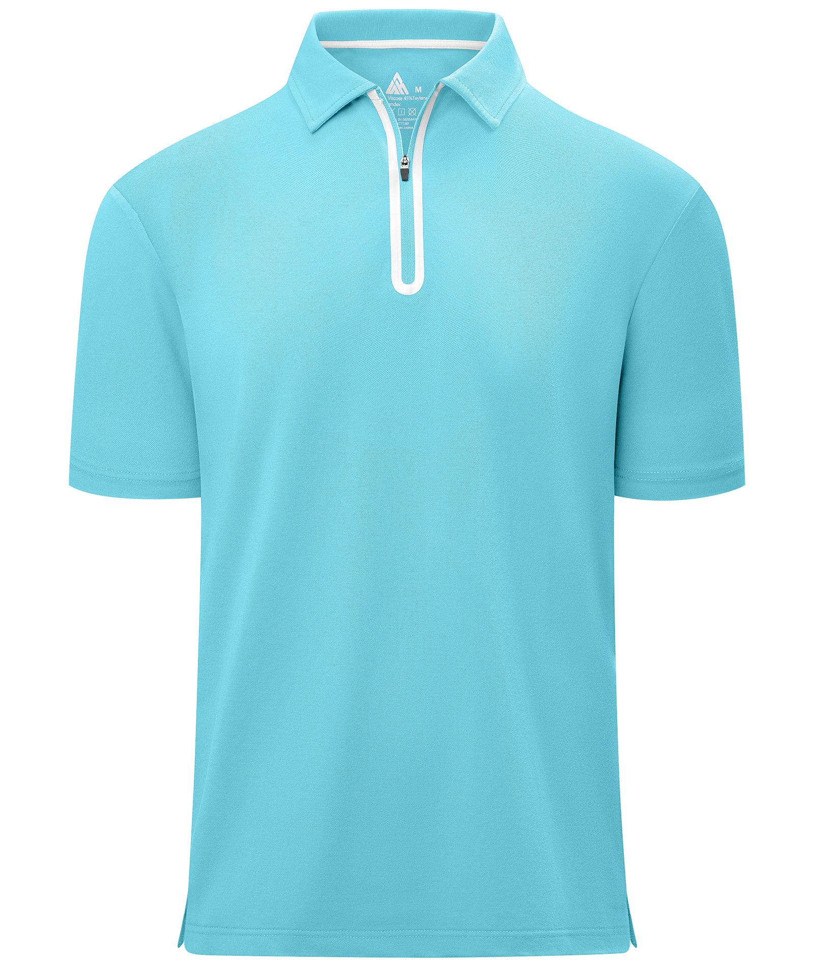 Men's 1/4 Zipper Solid Color Golf Polo Shirt