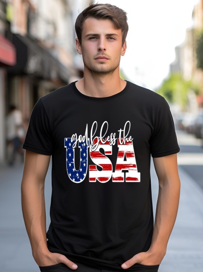 Unisex God Bless The USA American Flag shirt  Graphic Tee