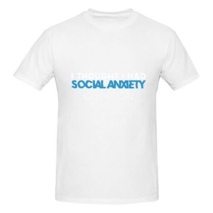 Men's Social Anxiety  100% Cotton T-Shirt-pod4team