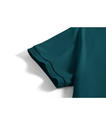 Men's Button Up Dri Fit Solid Color Polo Shirt