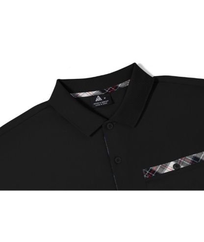 Men's Button Up Dri Fit Solid Color Polo Shirt