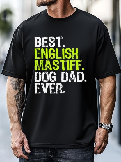 Unisex English Mastiff Dog Dad Fathers Day Dog Lovers T-Shirt