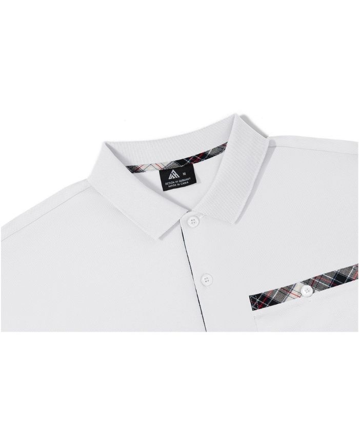 Men's Button Up Dri Fit Solid Color Polo Shirt