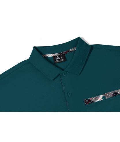 Men's Button Up Dri Fit Solid Color Polo Shirt