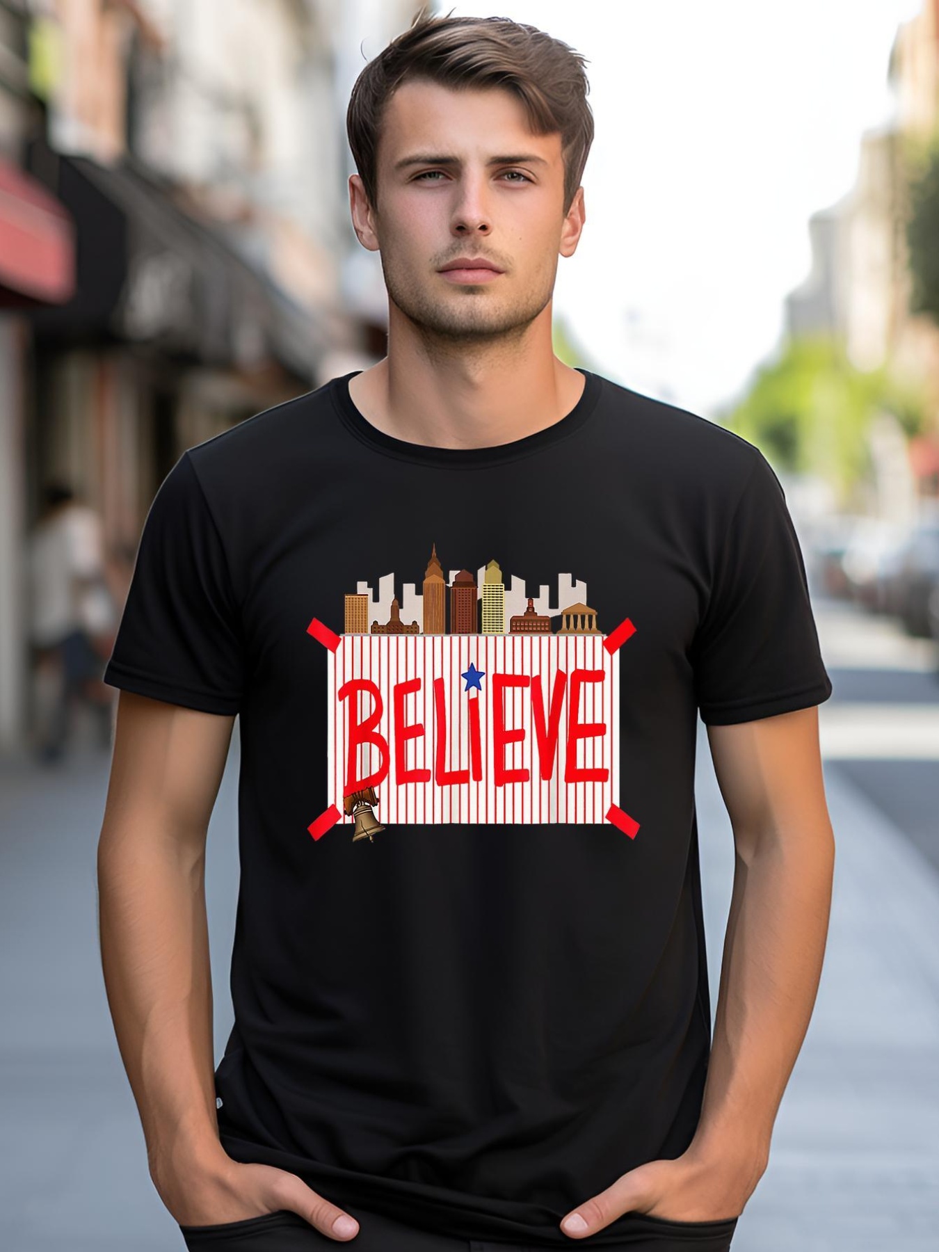 Unisex Believe Ring Bell Philadelphia Baseball Player shirt  Graphic Tee