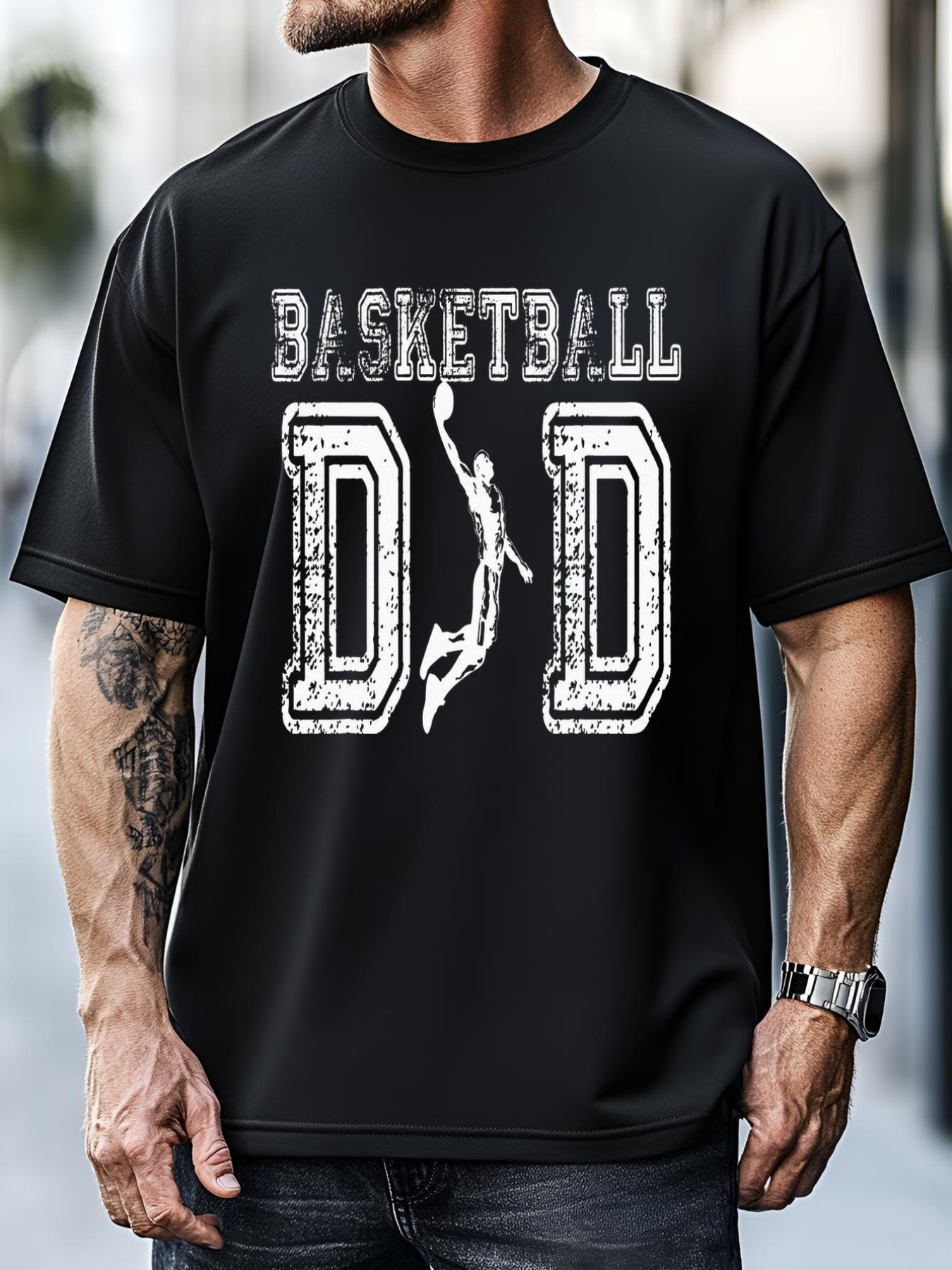 Unisex Basketball Dad Fathers Day Gift For Daddy Papa Father T-Shirt