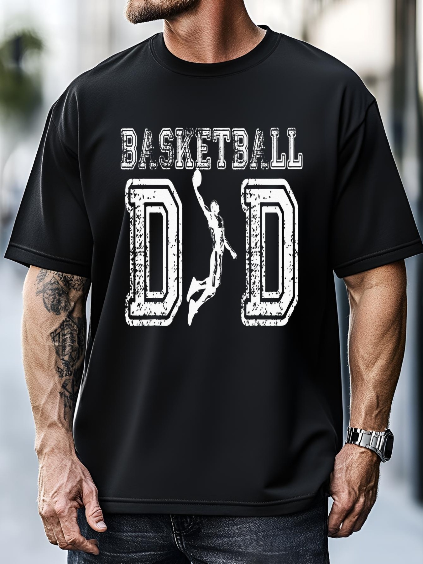 Unisex Basketball Dad Fathers Day Gift For Daddy Papa Father T-Shirt