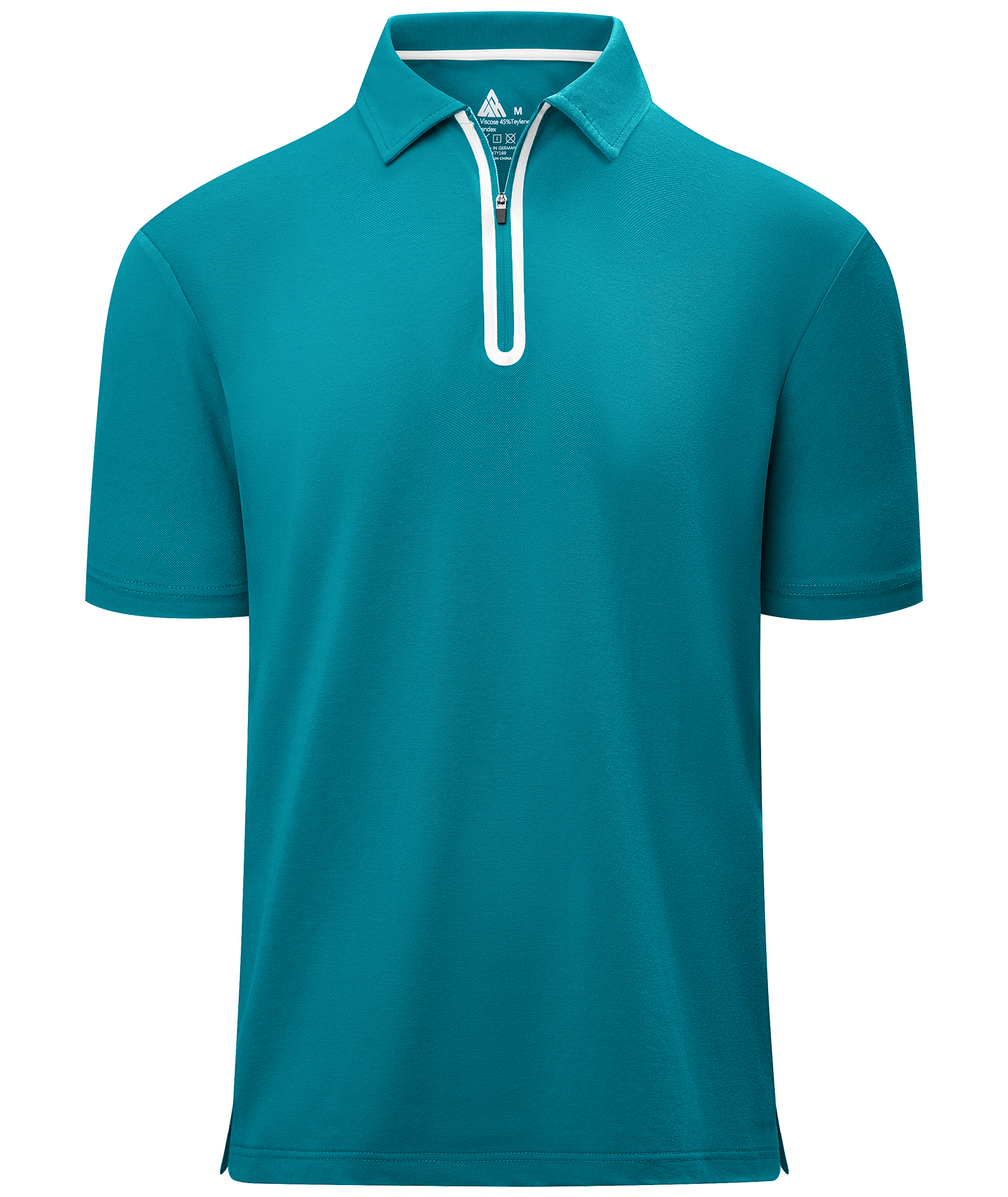 Men's 1/4 Zipper Solid Color Golf Polo Shirt
