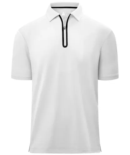 Men's 1/4 Zipper Solid Color Golf Polo Shirt