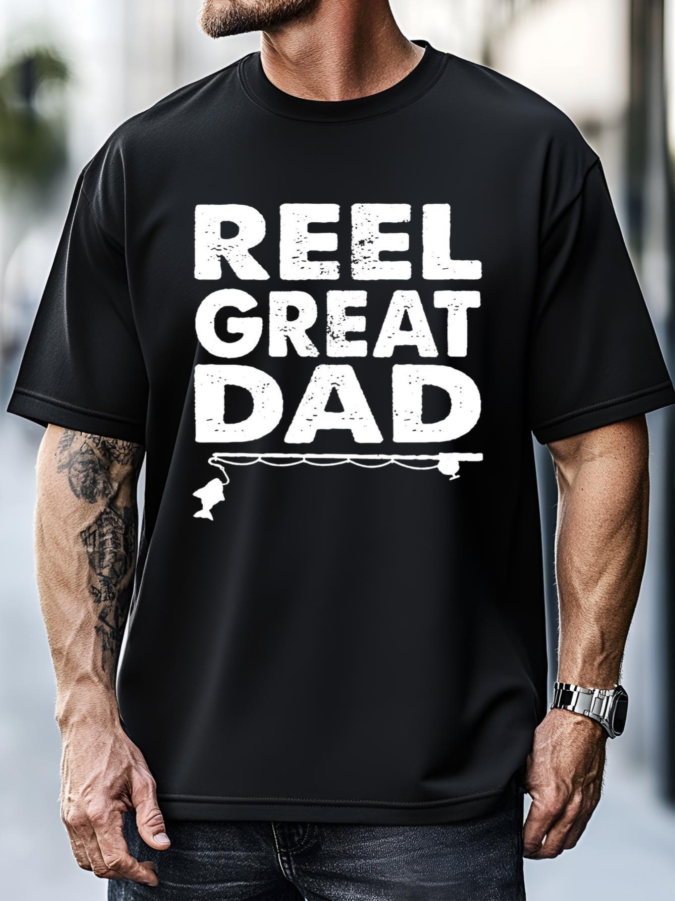 Unisex Reel Great Dad Funny Fathers Day Fishing T-Shirt