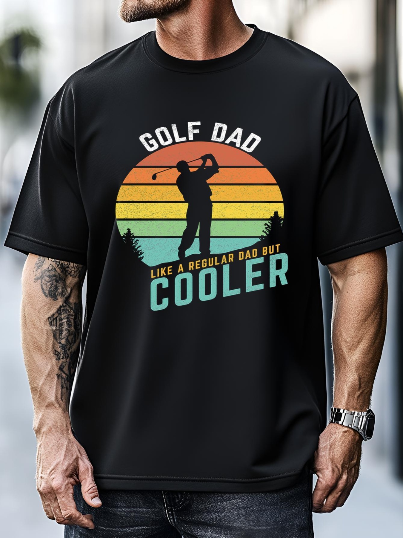 Unisex Vintage Golf Dad Like A Regular Dad But Cooler Gift For Dad Father's Day T-Shirt