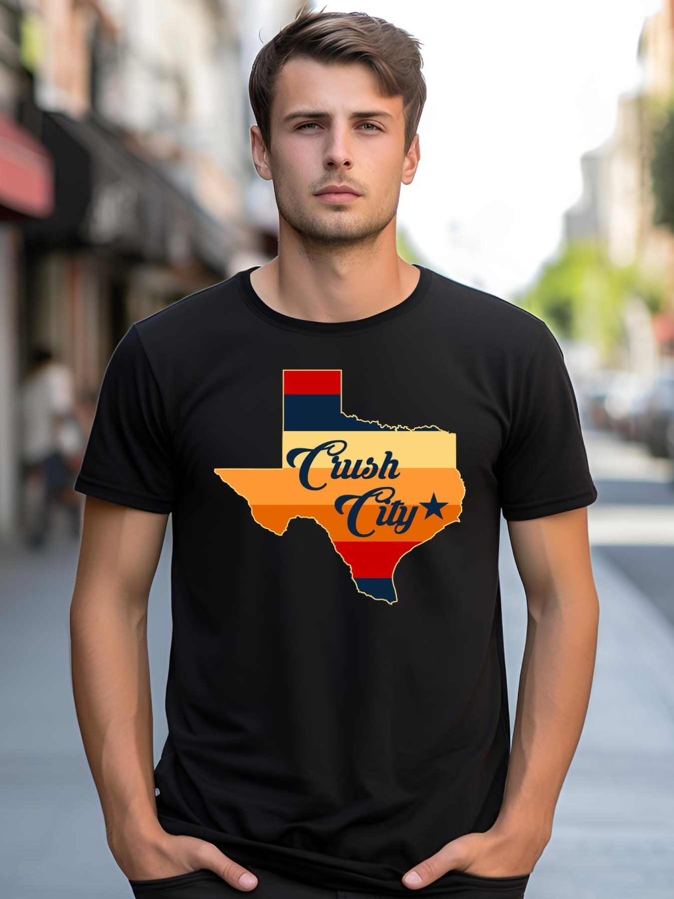 Unisex Baseball Crush City Houston Texas shirt  Graphic Tee