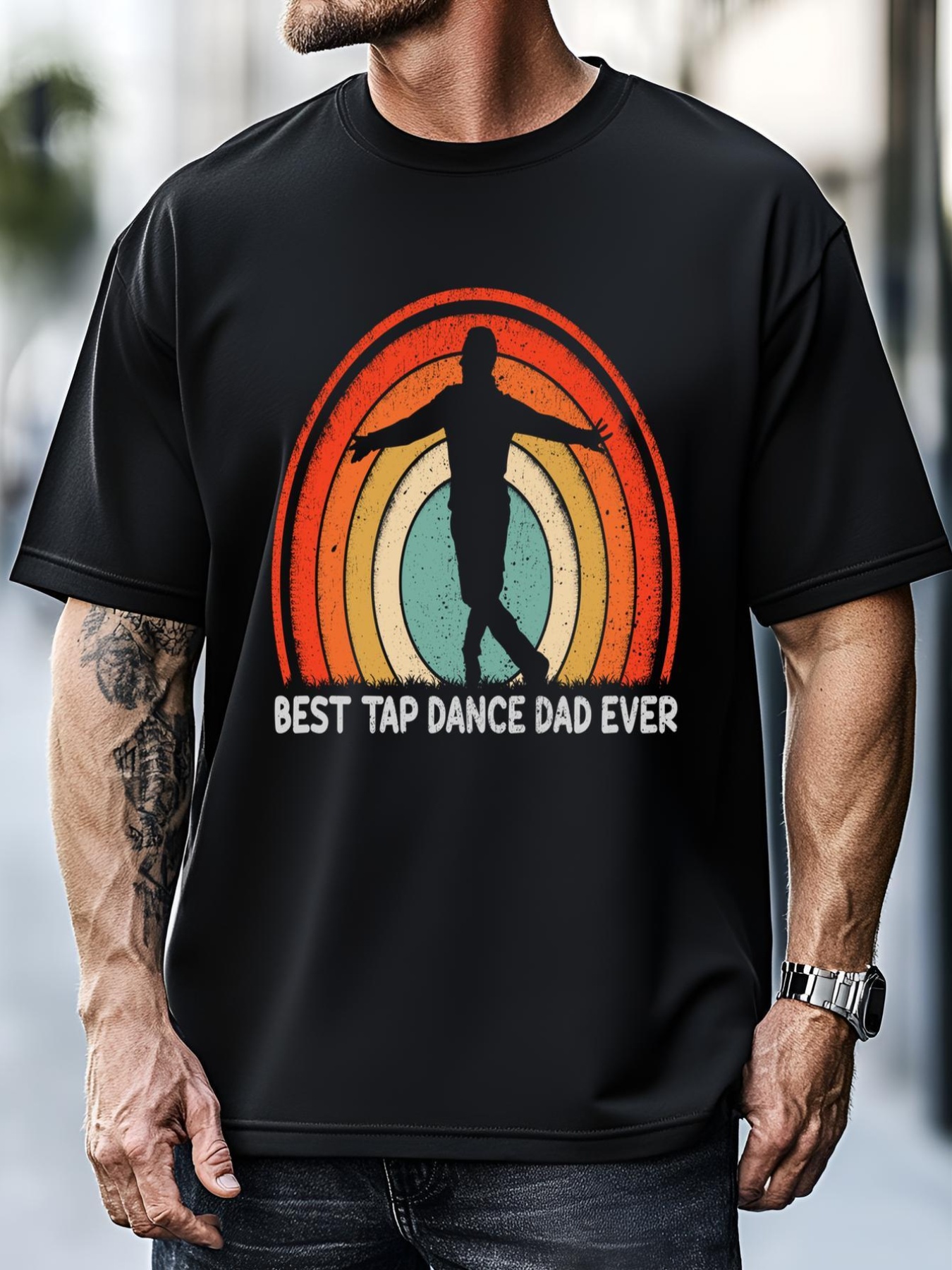 Unisex Retro Style Vintage Best Tap Dance Dad Ever Father's Day Gift T-Shirt
