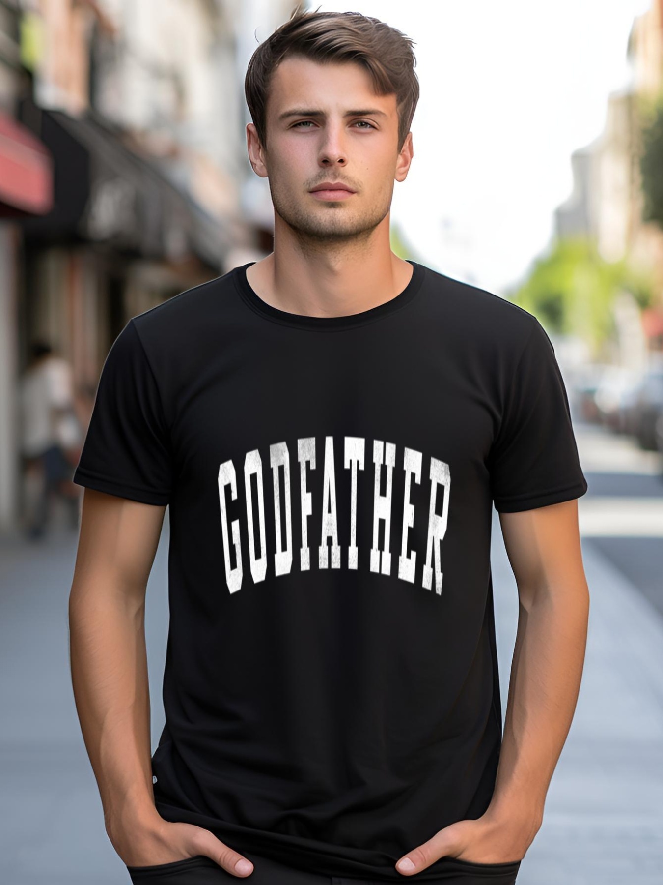 Unisex Godfather Classic Bold Font FatherS Day Godfather shirt  Graphic Tee