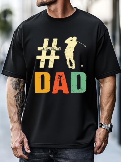 Unisex # Dad Vintage Number One Dad Golf Gif For Dad Father's Day T-Shirt
