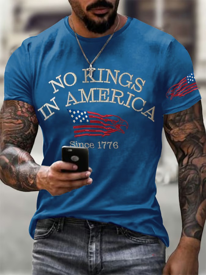 Men's No Kings In America Since 1776 4th Of July Graphic Tee
