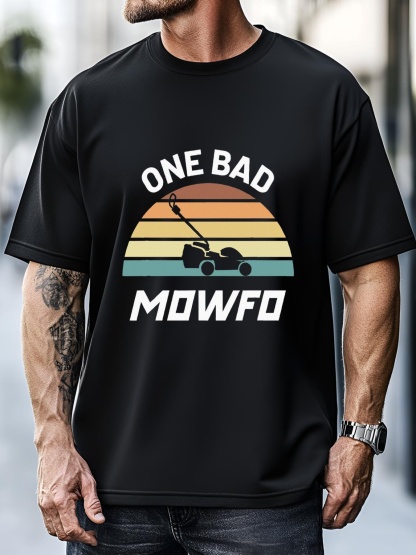 Unisex One Bad Mowfo Funny Lawn Care Mowing Gardener Fathers Day T-Shirt