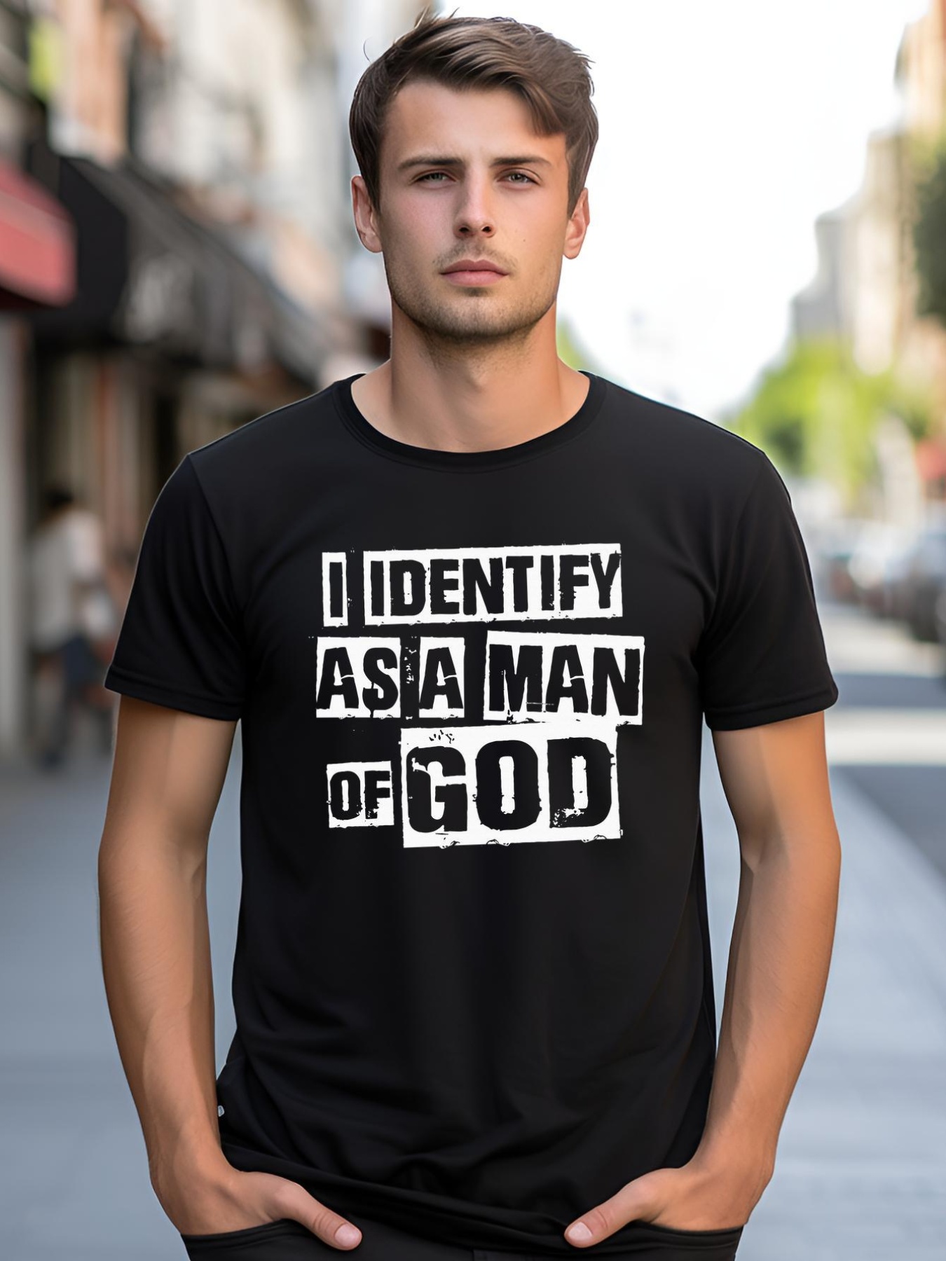 Unisex I Identify As A Man Of God shirt  Graphic Tee