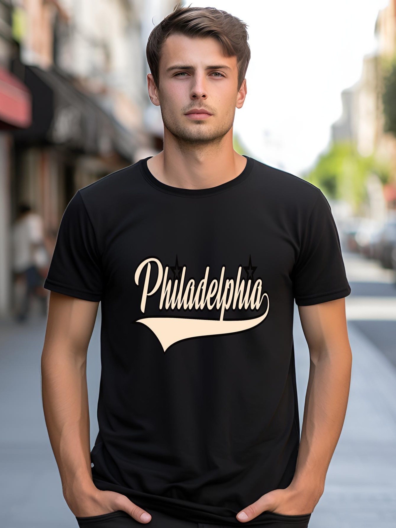 Unisex Philly Baseball Philadelphia Lettering Retro shirt  Graphic Tee