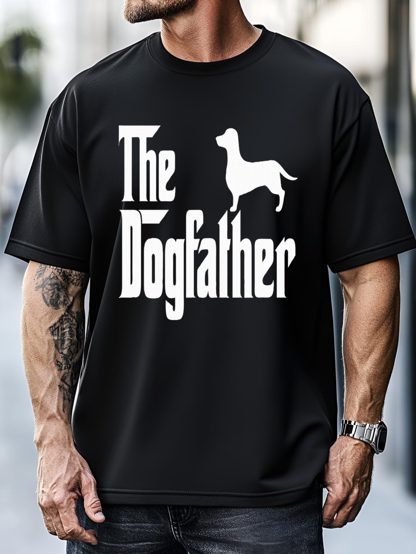 Unisex Dachshund The Dogfather Dog Dad Papa T-Shirt