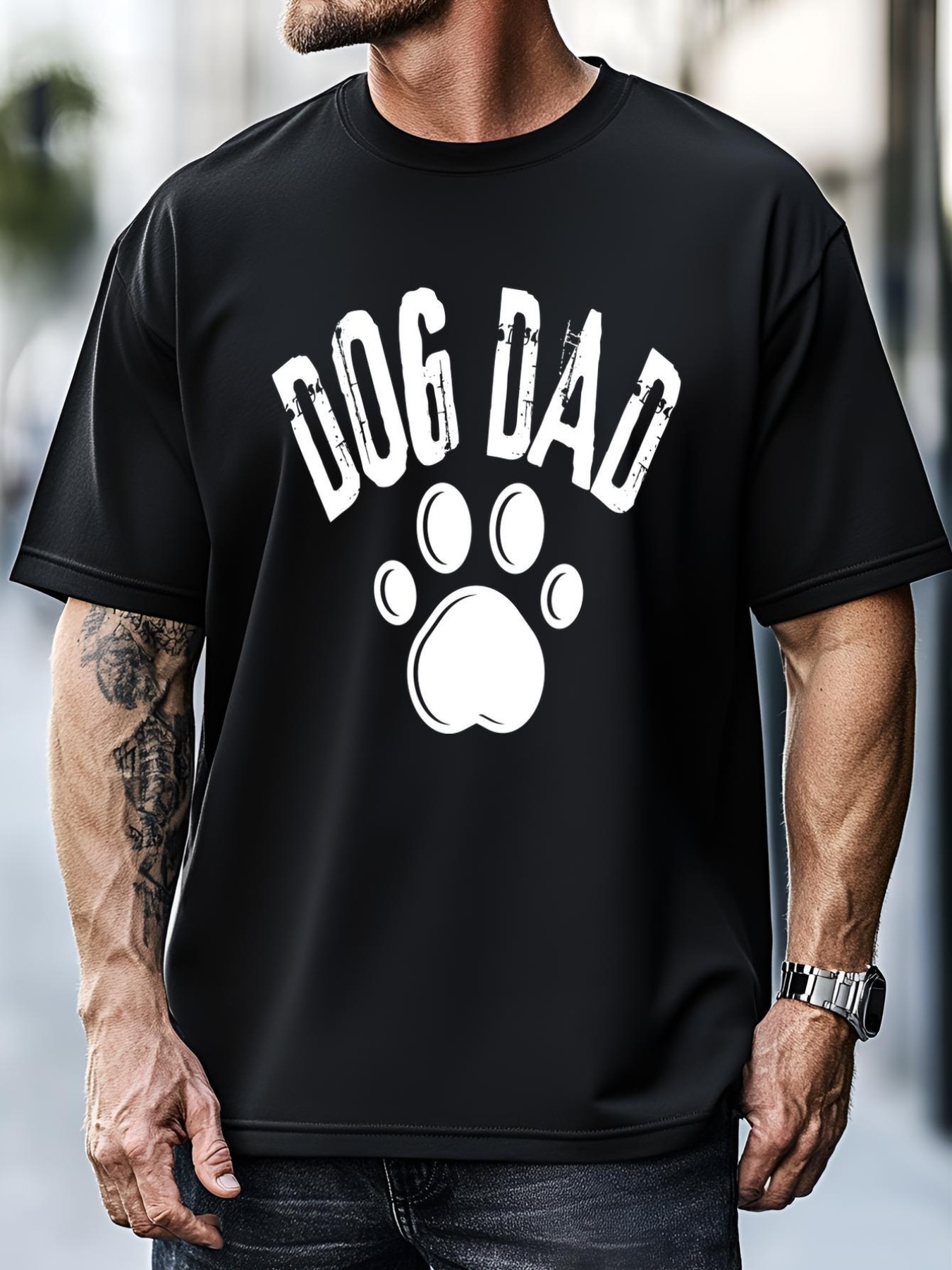 Unisex Dog Dad Happy Fathers Day T-Shirt