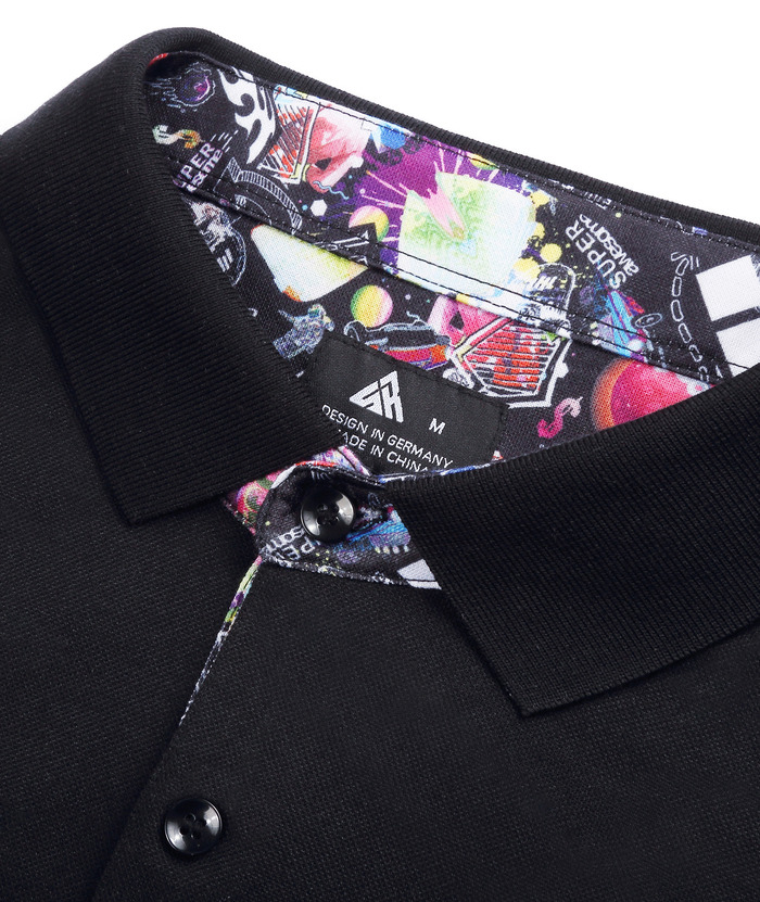 Men's Slim Fit Tennis Solid Color Polo Shirt