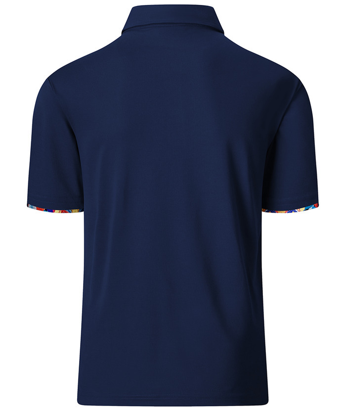 Men's Slim Fit Tennis Solid Color Polo Shirt