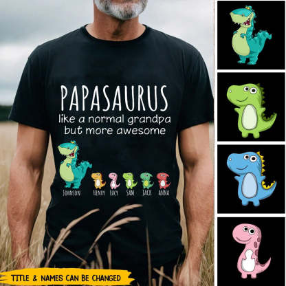 Unisex Cute Grandpasaurus 100% Cotton Graphic Tee