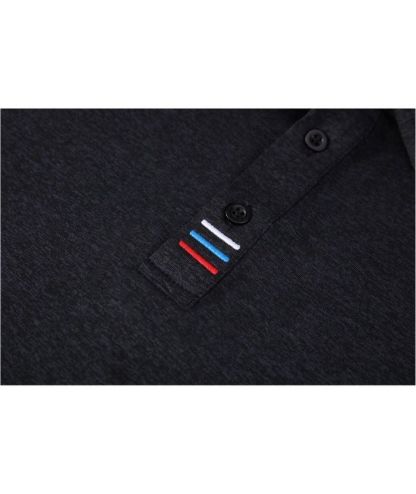 Men's Solid Color Slim Fit Polo Shirt