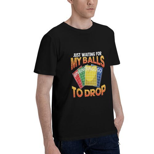Men's Just Waiting For my Balls To Drop 100% Cotton T-Shirt-pod4team