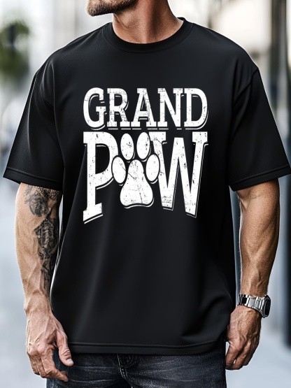 Unisex Grandpaw Dog Grandpa Grand Paw Gifts Dad Father T-Shirt