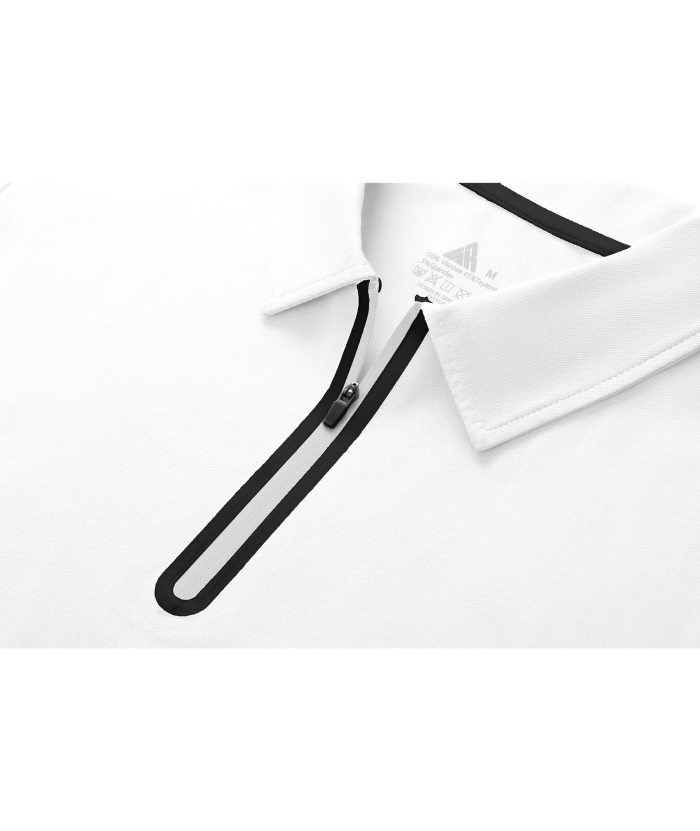 Men's 1/4 Zipper Solid Color Golf Polo Shirt