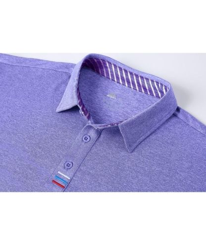 Men's Solid Color Slim Fit Polo Shirt