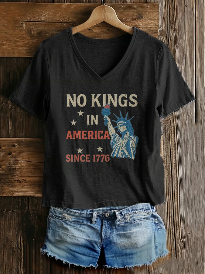 Women's Casual American Kingless Printed Graphic Tee