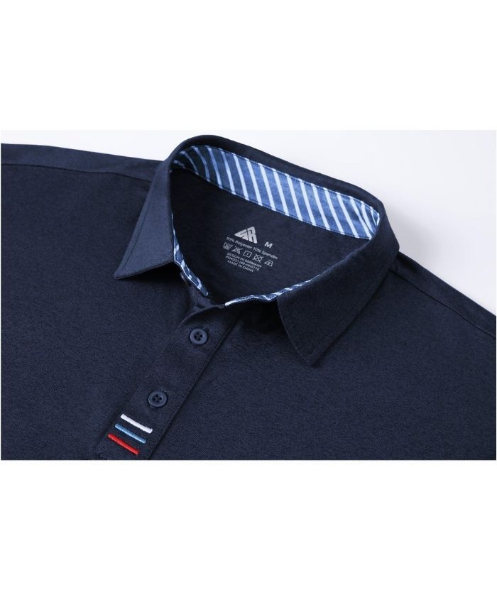 Men's Solid Color Slim Fit Polo Shirt