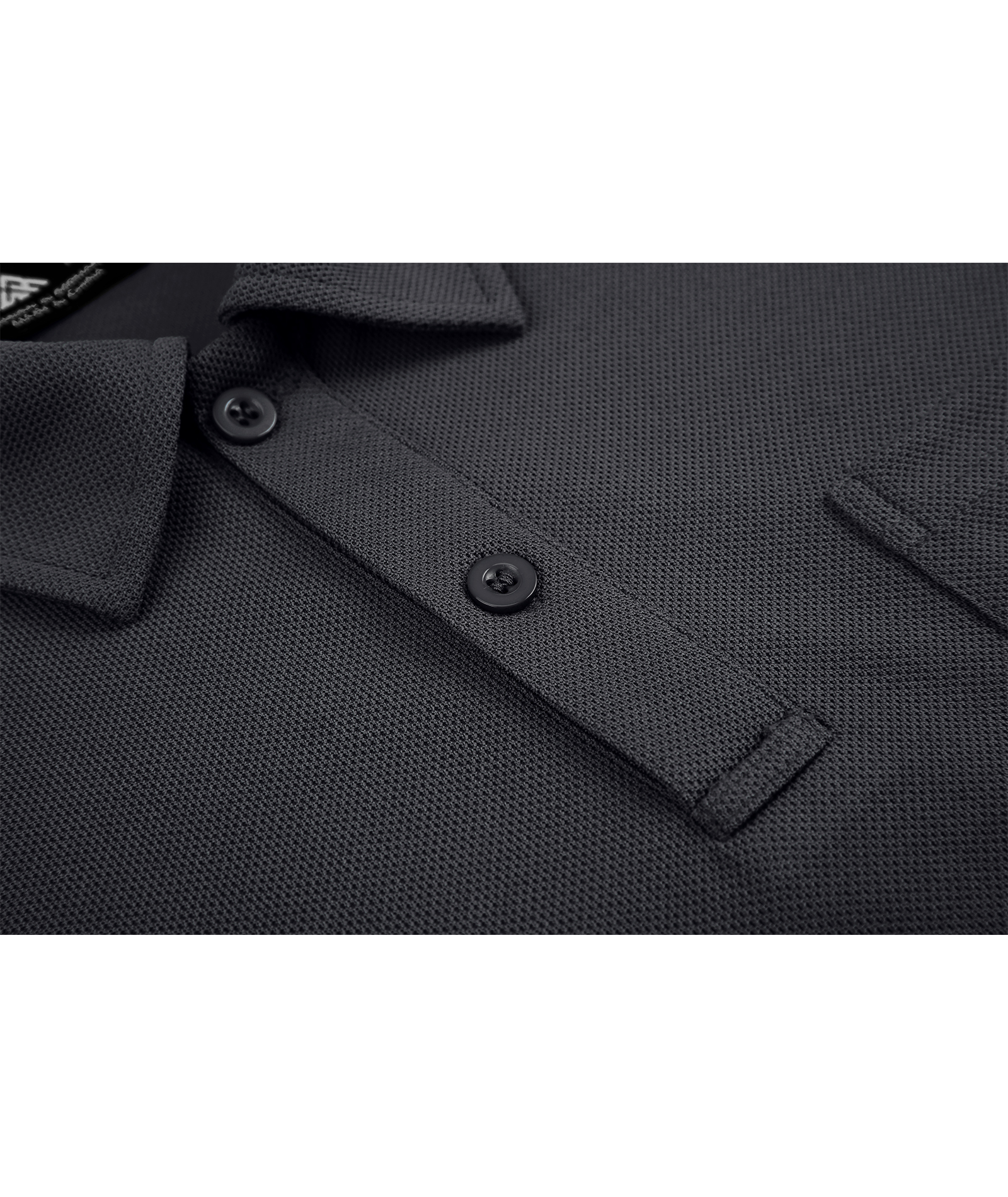 Men's Dark Gray Dri Fit Solid Color Polo Shirt